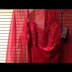 Evening silk dress with coverup